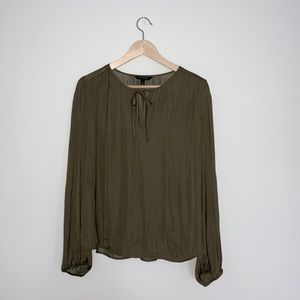 Banana Republic tie neck blouse